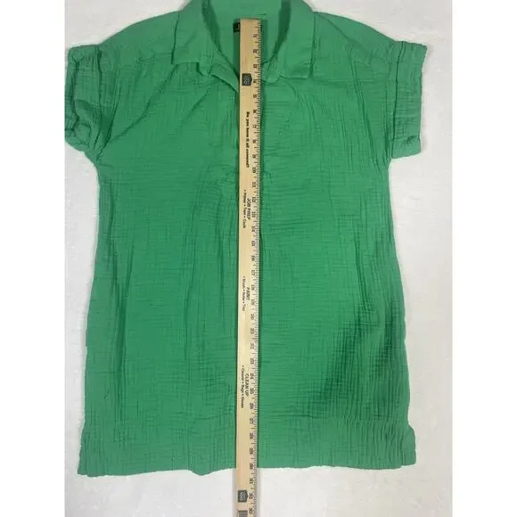 J Crew Women’s Short-Sleeve Gauze Popover Dress Sz LP Beach Resort Cruise Vacay - Picture 9 of 13